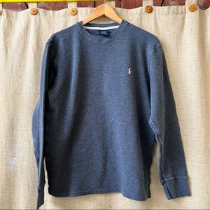 Polo Ralph Lauren waffle weave thermal long sleeve shirt X-LARGE gray